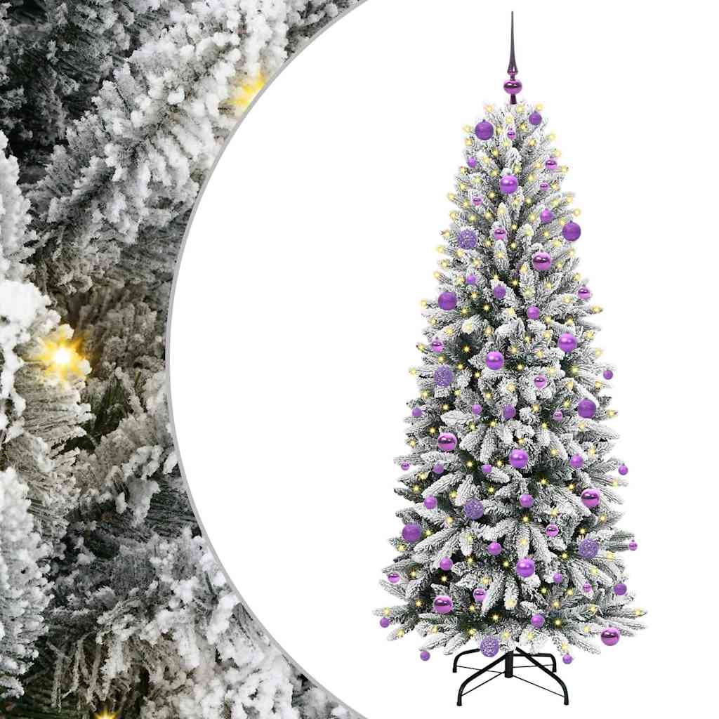 Künstlicher Weihnachtsbaum mit 150 LEDs mit Ständer Weiß 120 cm