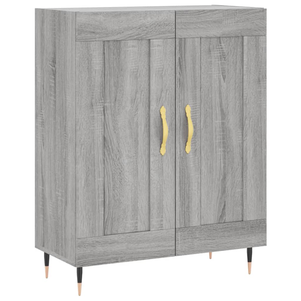 Highboard Betongrau 69,5x34x180 cm Holzwerkstoff