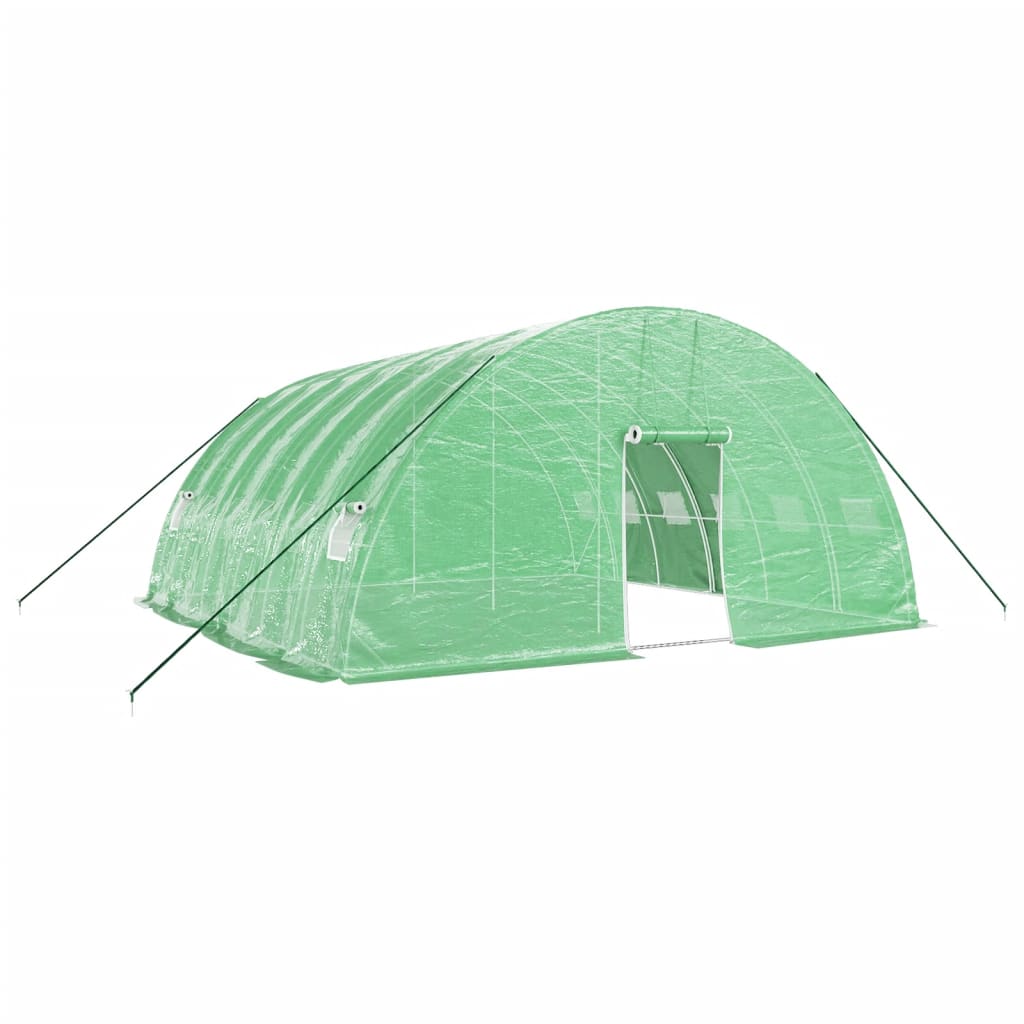Gewächshaus mit Stahlrahmen Grün 24 m² 6x4x2,85 m