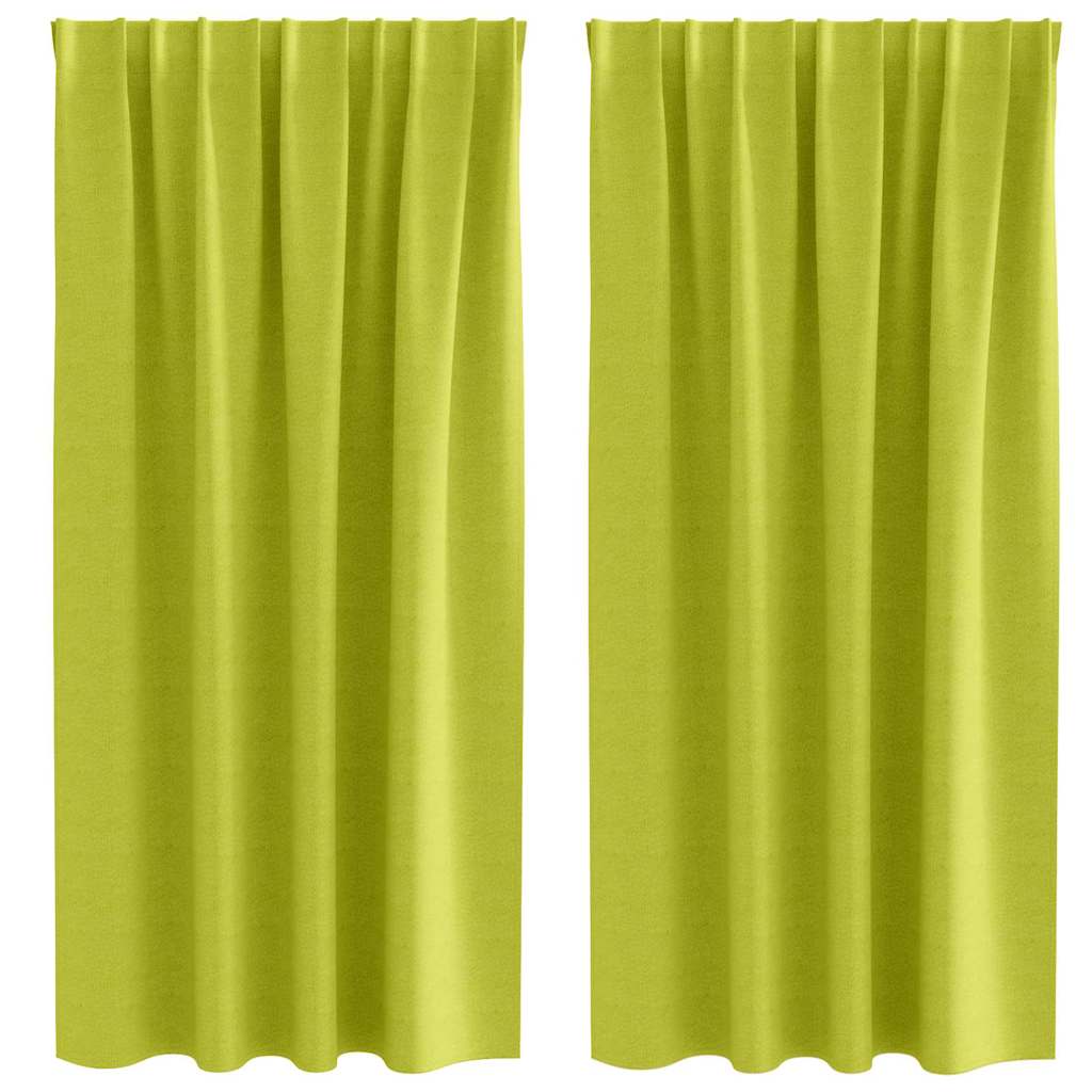 Verdunkelungs-Vorhänge mit Ringen 2 pcs Beige 140 x 140 cm