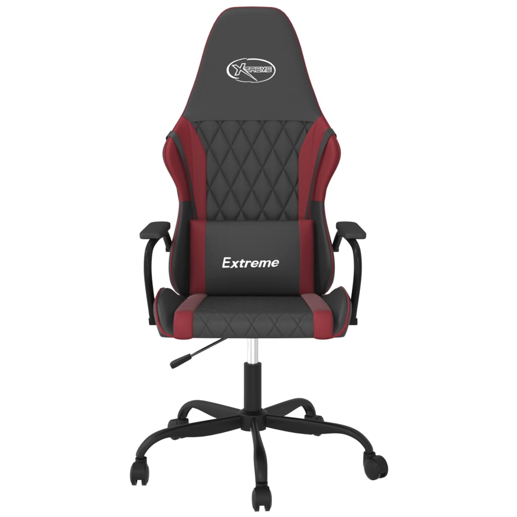Gaming-Stuhl mit Massagefunktion Schwarz und Blau Kunstleder