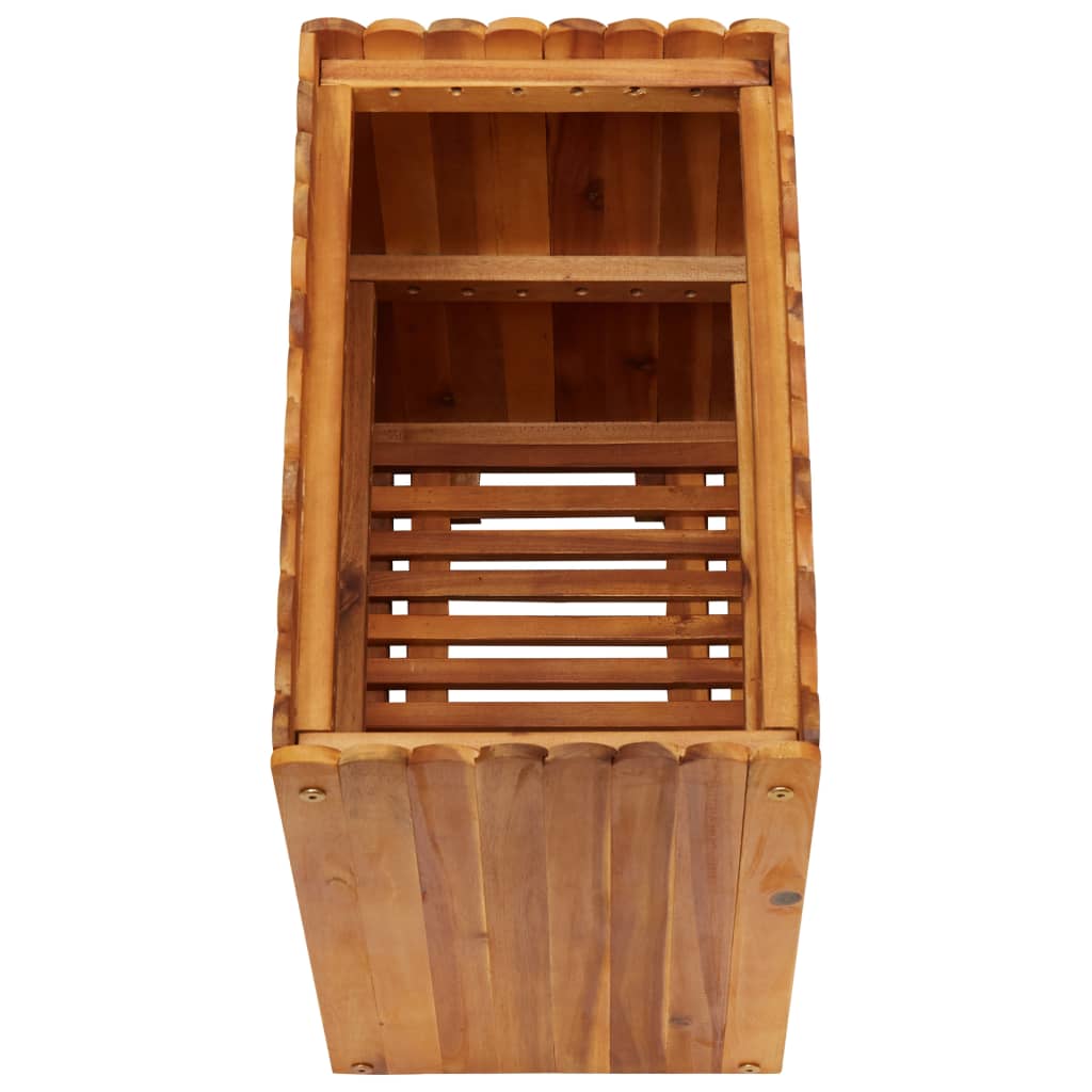 Garten-Hochbeet 50 x 30 x 25 cm Massivholz Akazie
