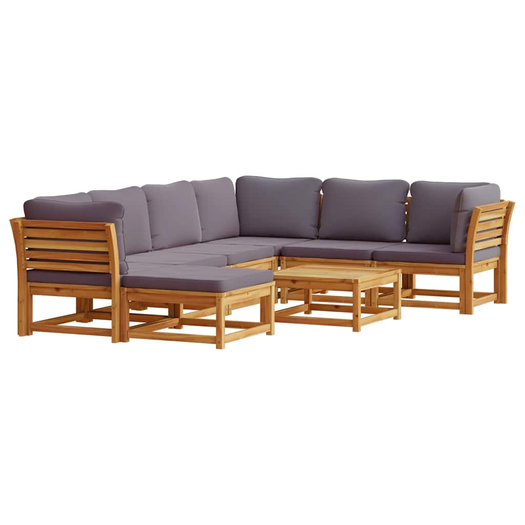 4-tlg. Garten-Lounge-Set mit Kissen Massivholz Akazie