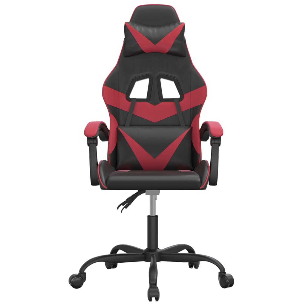 Gaming-Stuhl Drehbar Schwarz und Rot Kunstleder