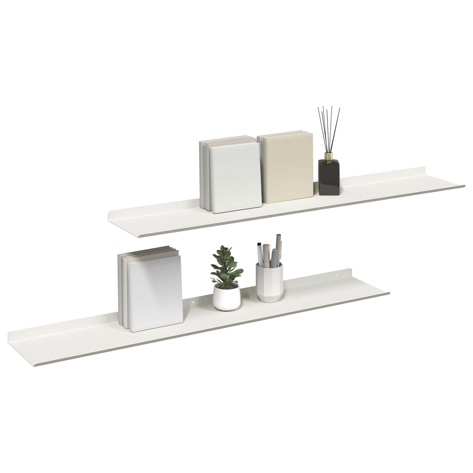 Schwebendes Regal 3 pcs Schwarz 40 x 9 x 2,5 cm Stahl