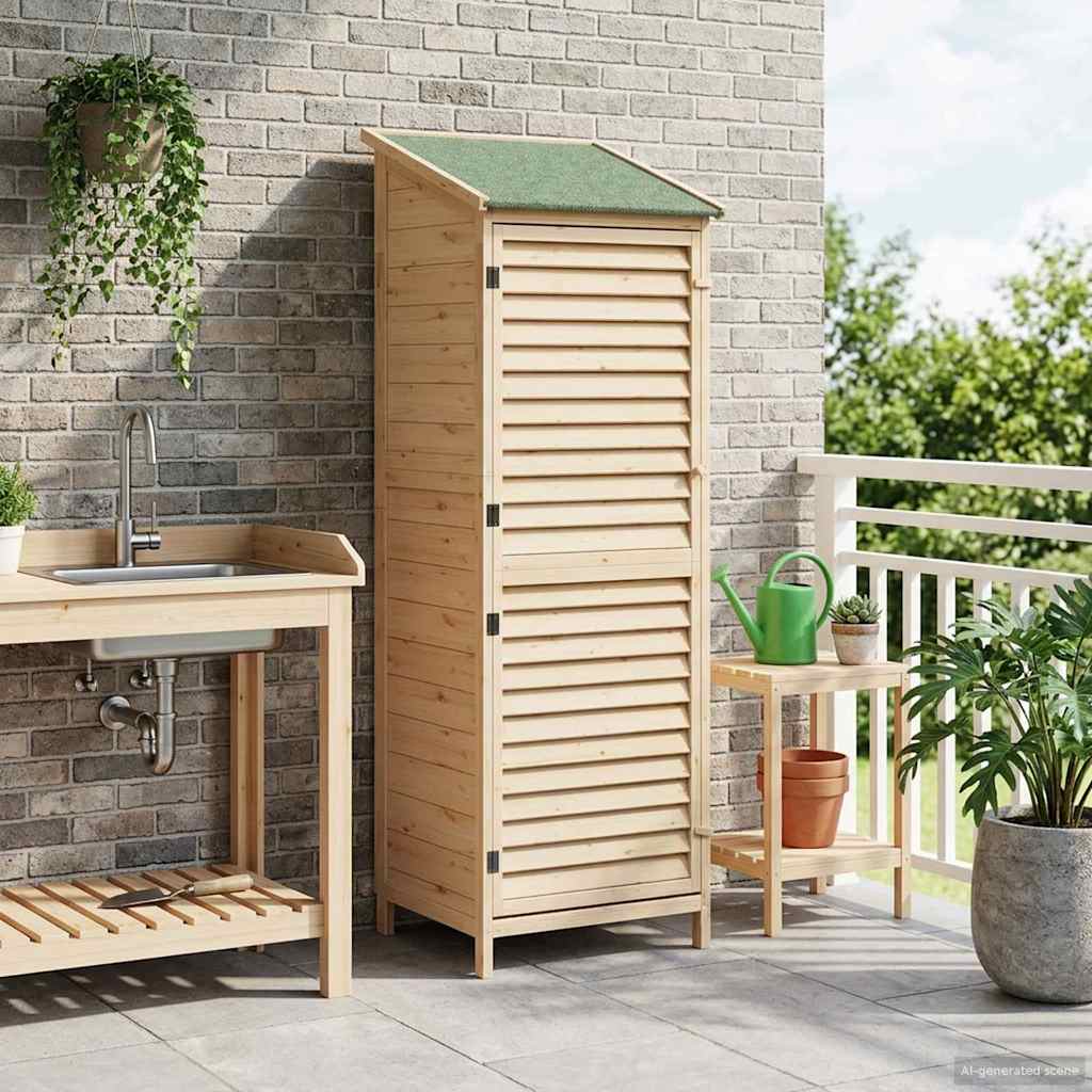 Gartenschuppen Natur 59 x 56 x 113,5 cm Massivholz aus Fichte