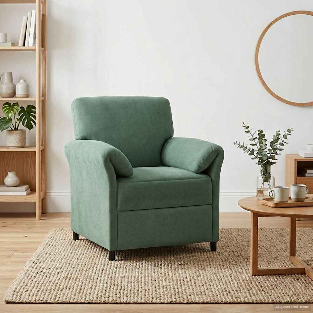 1-Sitzer Sofa Hellgrau 88 x 83 x 95 cm Samt