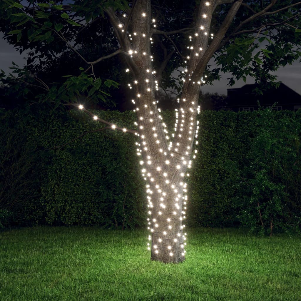 Solar-Lichterkette 2 Stk. 2x200 LED Blau Innen Außen