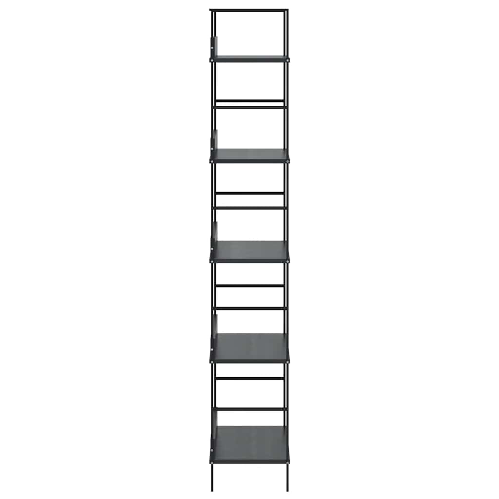 Bücherregal 3 Regalböden Schwarz 60×27,6×90,5 cm Holzwerkstoff