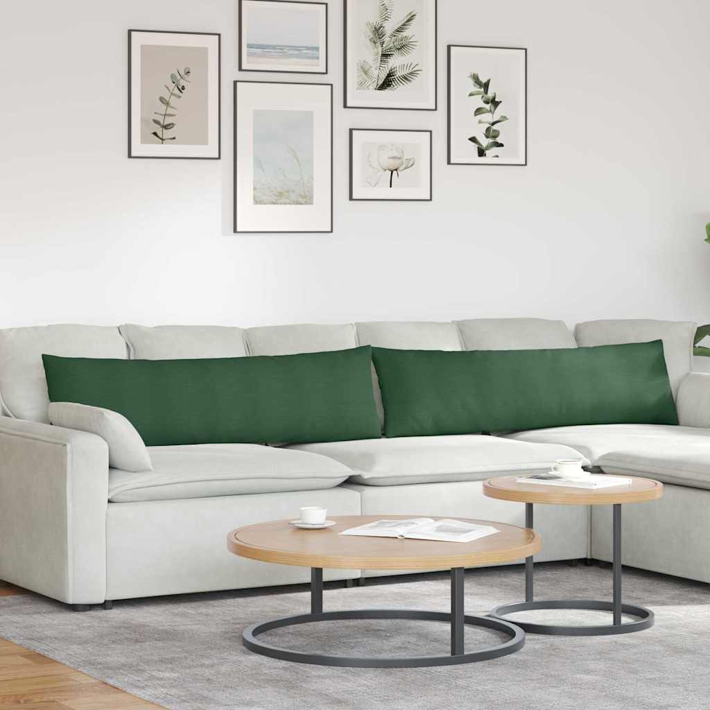 Sofakissen 2 Stück Hellgrau 50 x 30 cm Cordstoff