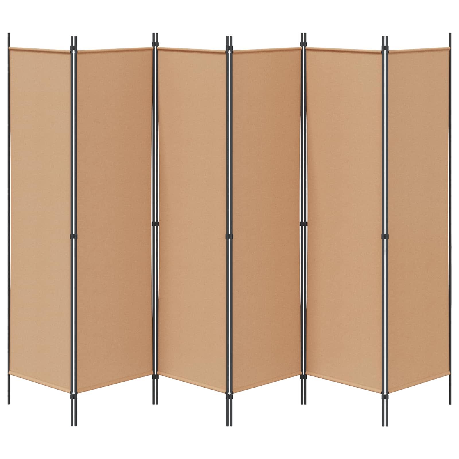 Raumteiler Beige 150 x 180 cm Stoff