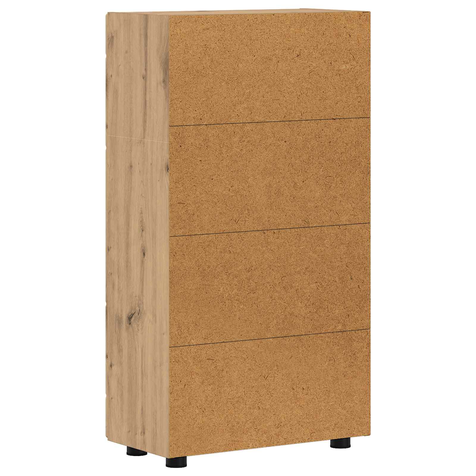 Highboard mit Regal FLORIN Weiß 60 x 35 x 182 cm Holzwerkstoff