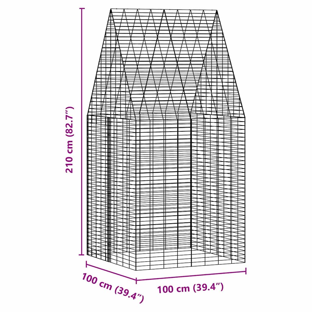 Hühnerkäfig 2 pcs Silber 600 x 100 x 210 cm Verzinkter Stahl