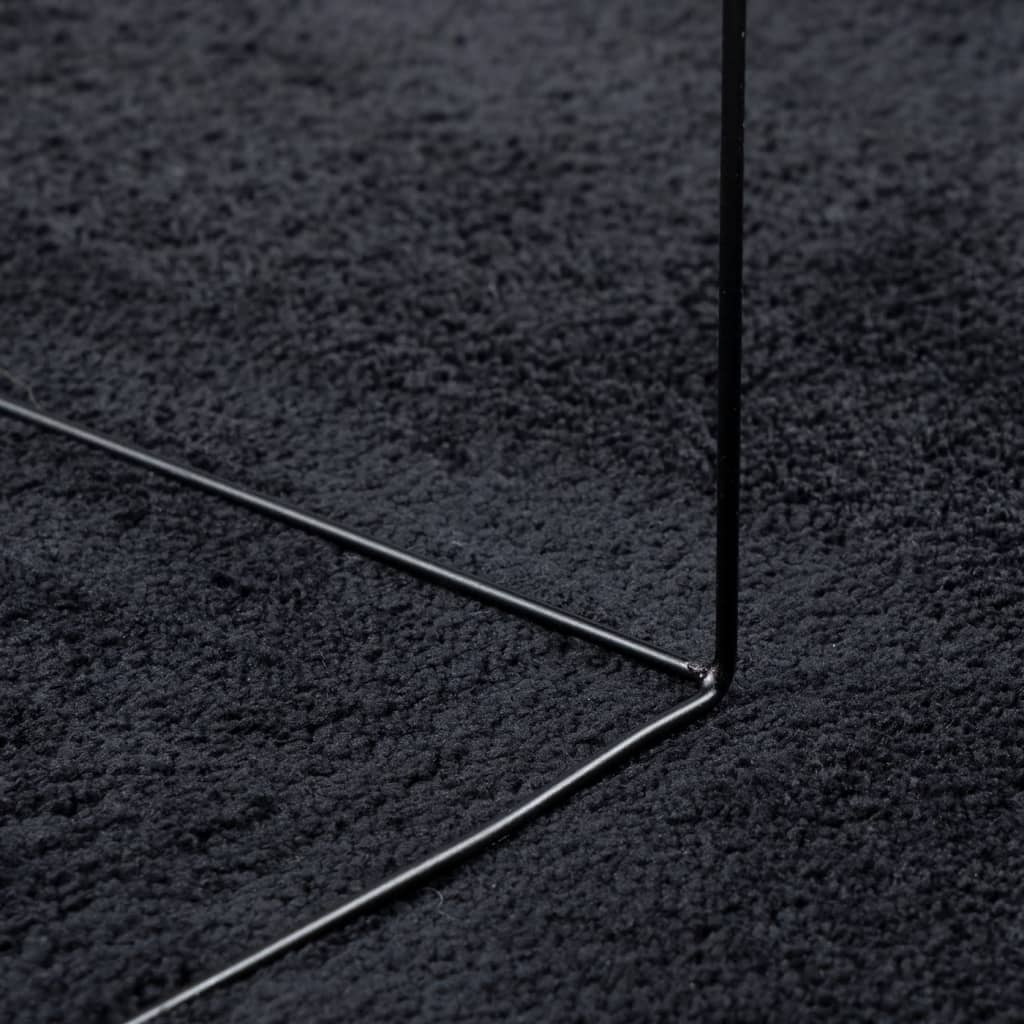 Teppich OVIEDO Kurzflor Anthrazit 120x120 cm