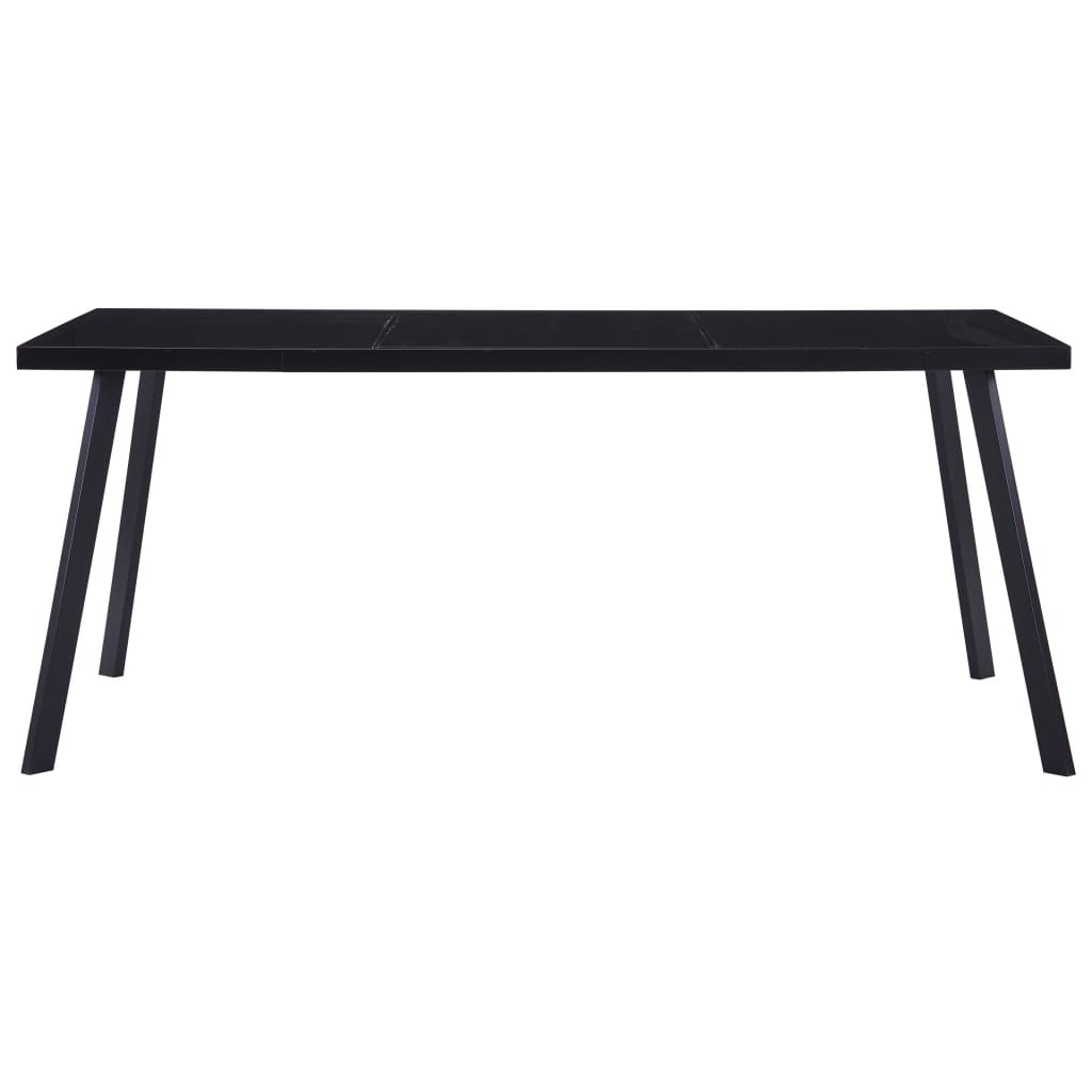Esstisch Schwarz 140 x 70 x 75 cm Hartglas