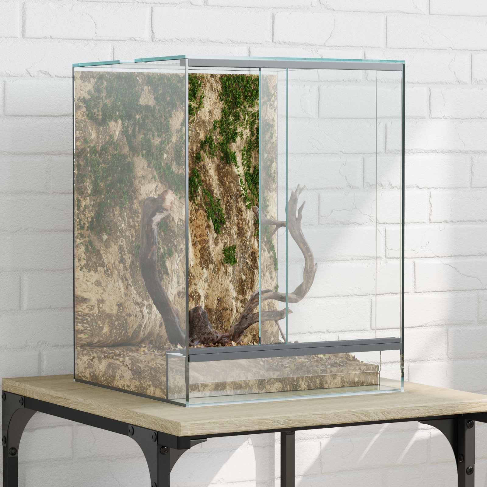Terrarium mit Speicher Transparent 30 x 30 x 30 cm Glas