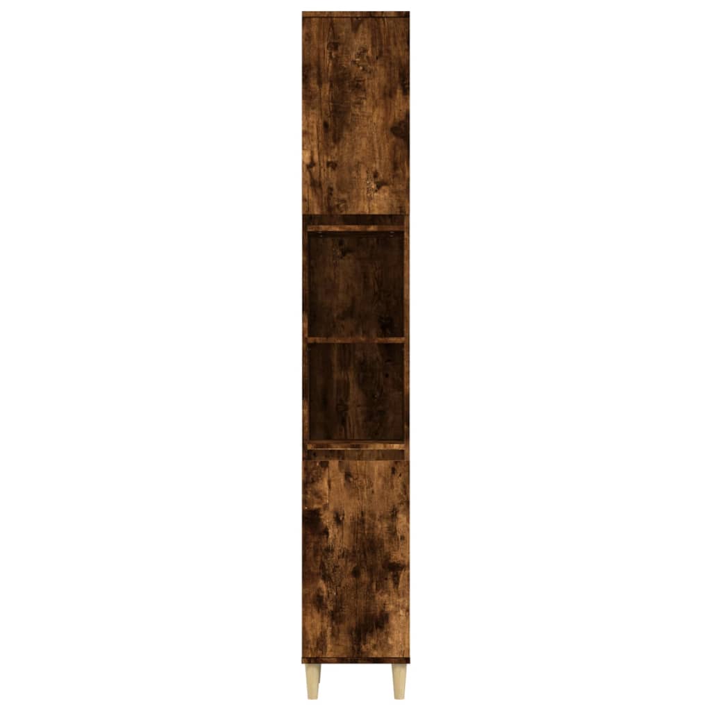 Badschrank Weiß 30x30x190 cm Holzwerkstoff