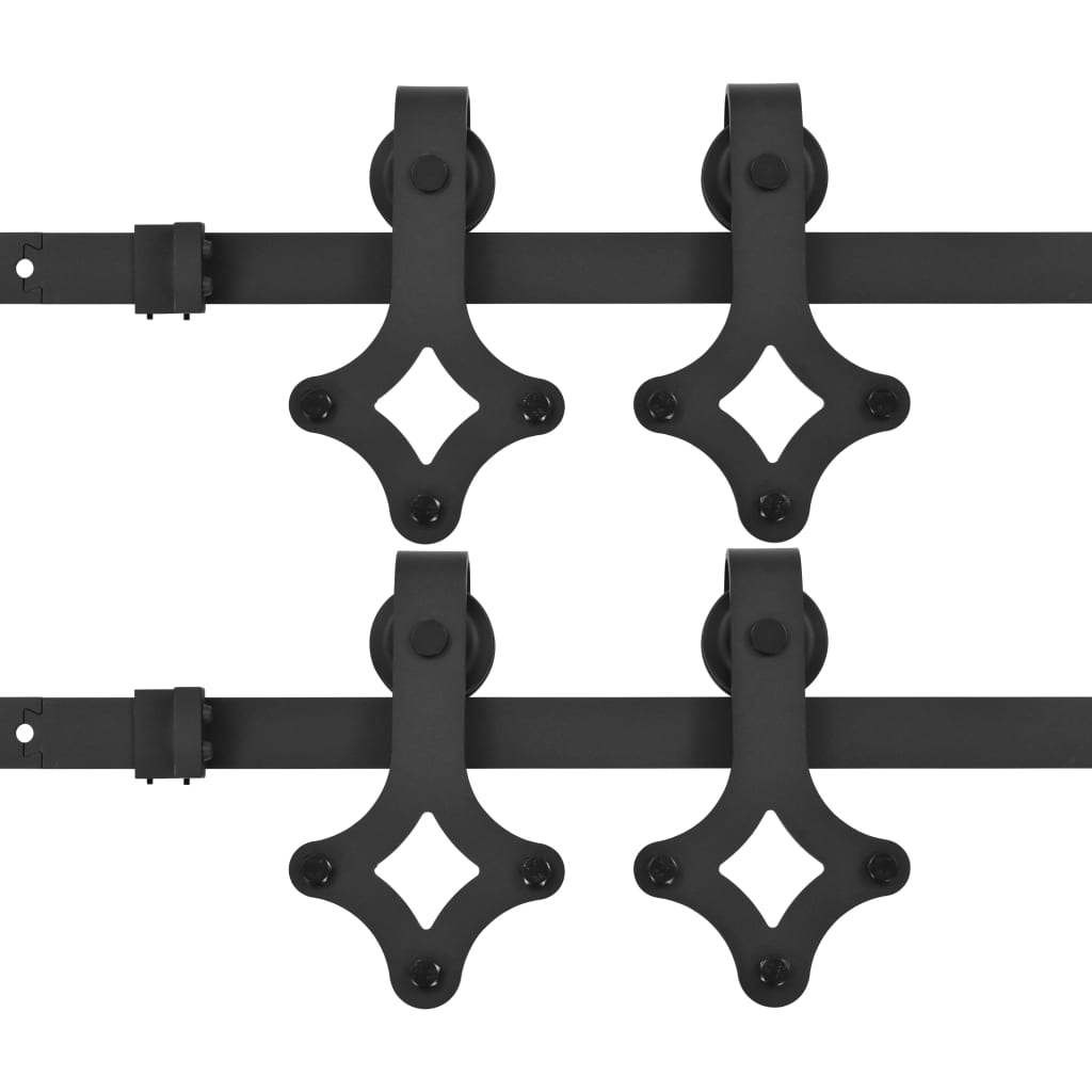 Schiebetürbeschlag-Set SKIEN 183 cm Stahl Schwarz