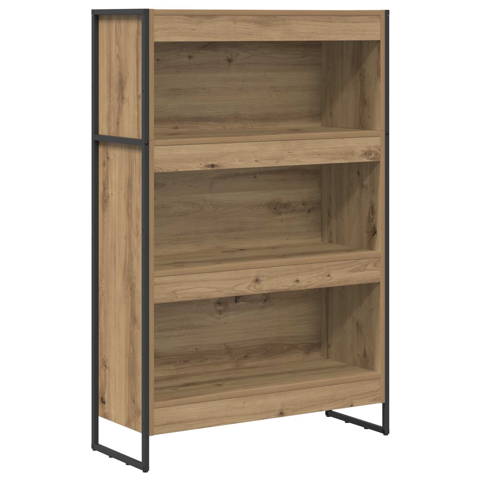 Bücherregal 2 pcs Schwarz Eichen-Optik 60 x 30 x 189,5 cm