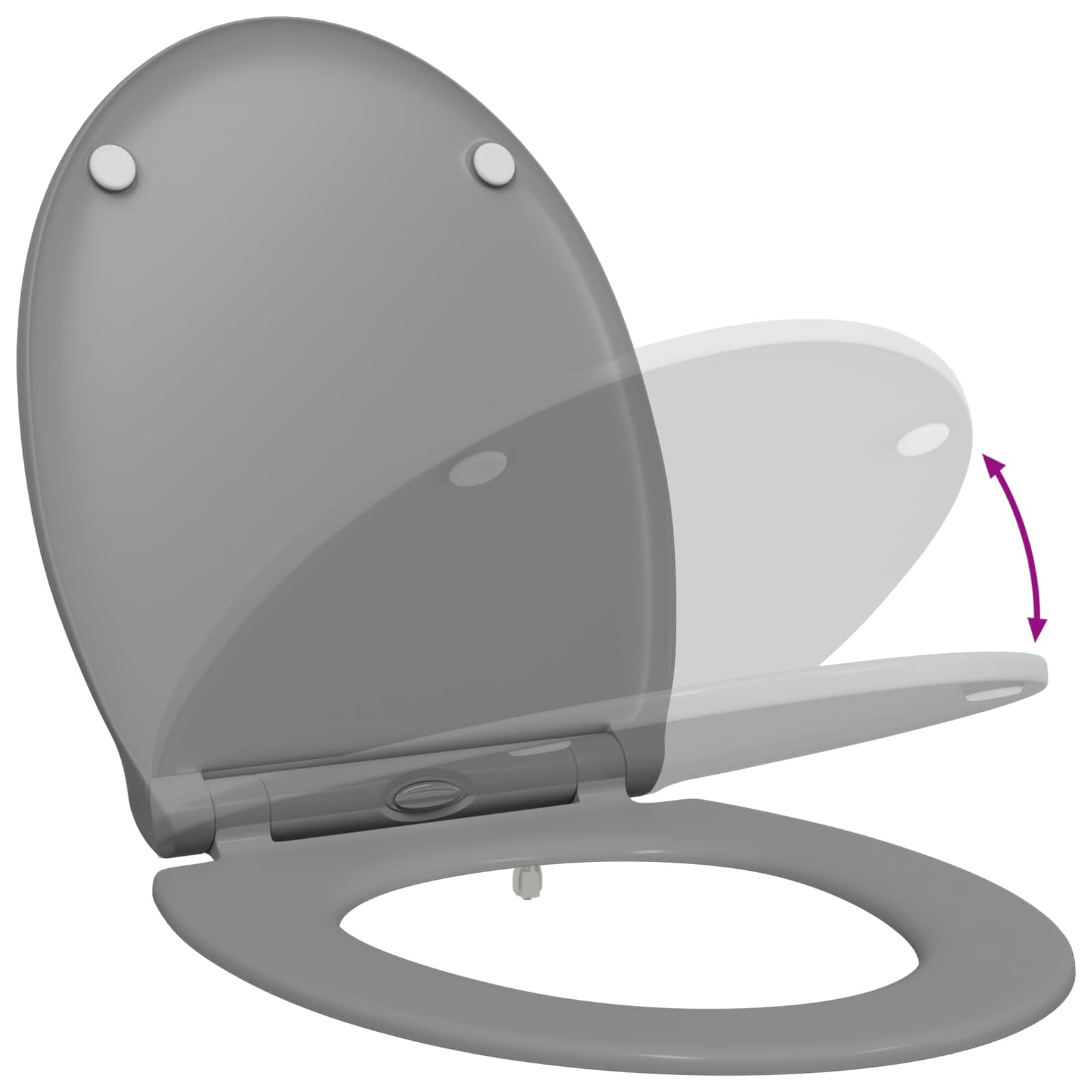 Toilettensitz Anthrazit 45,5 x 37,5 x 3,8 cm Duroplast