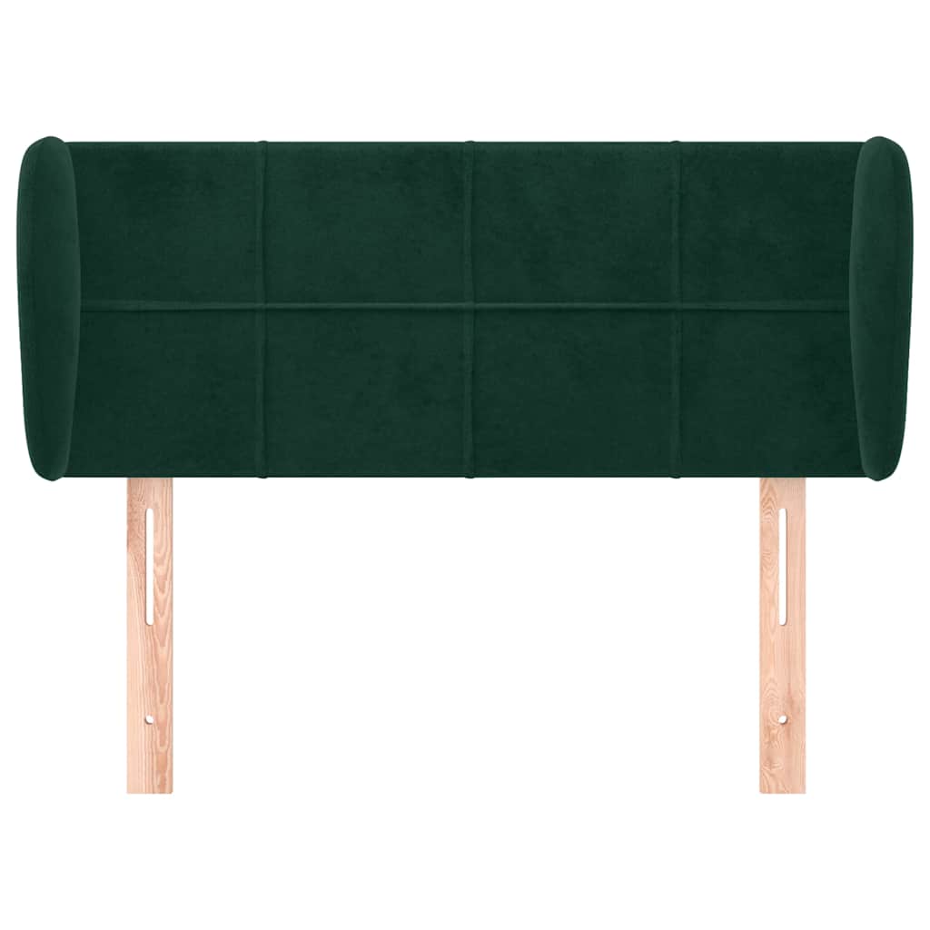 Kopfteil mit Ohren Dunkelblau 93x23x78/88 cm Samt