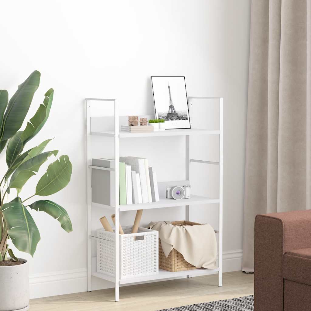 Bücherregal 3 Regalböden Schwarz 60×27,6×90,5 cm Holzwerkstoff