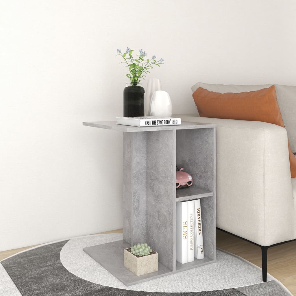 Beistelltisch Grau 60x40x45 cm Holzwerkstoff