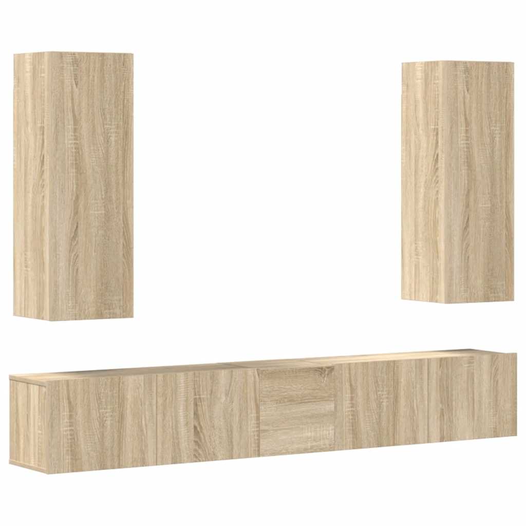 5-tlg. TV-Schrank-Set Weiß Holzwerkstoff