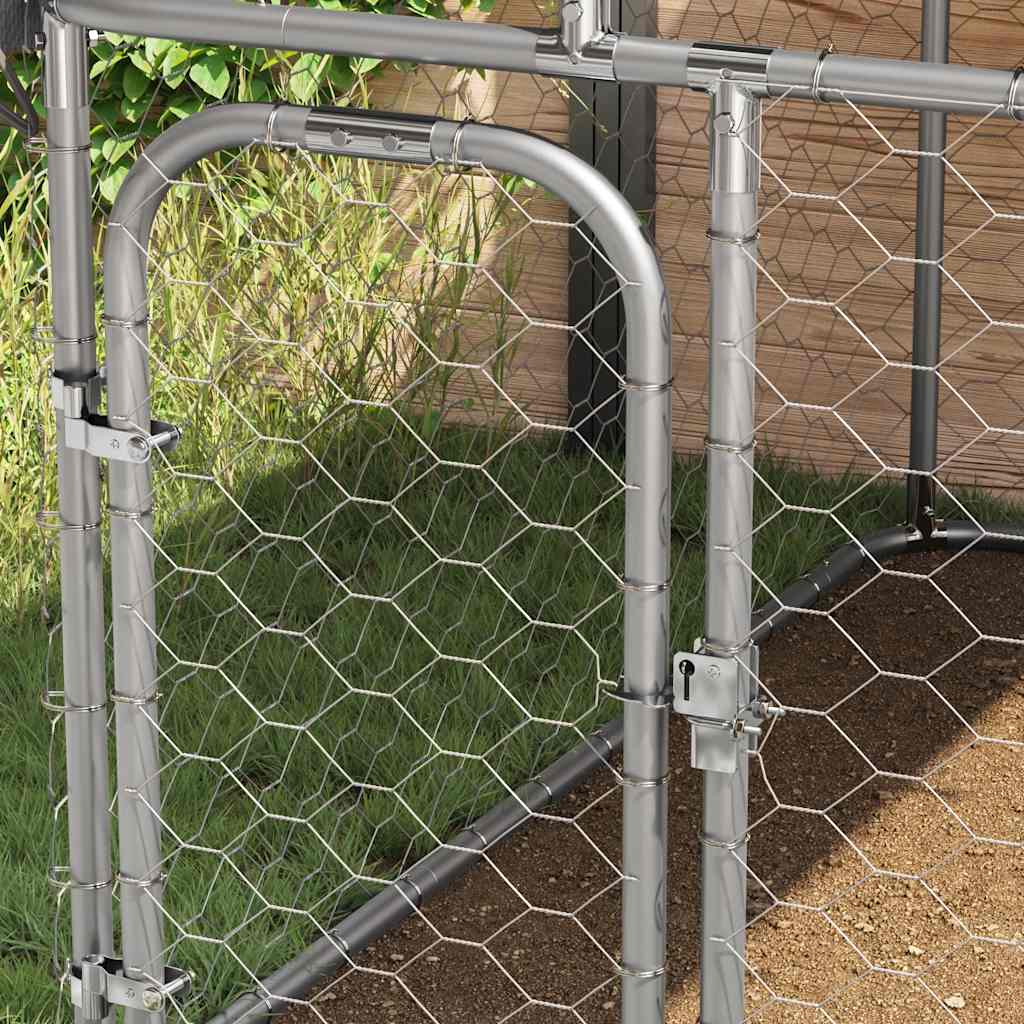 Outdoor-Hundezwinger mit Dach 400x200x150 cm