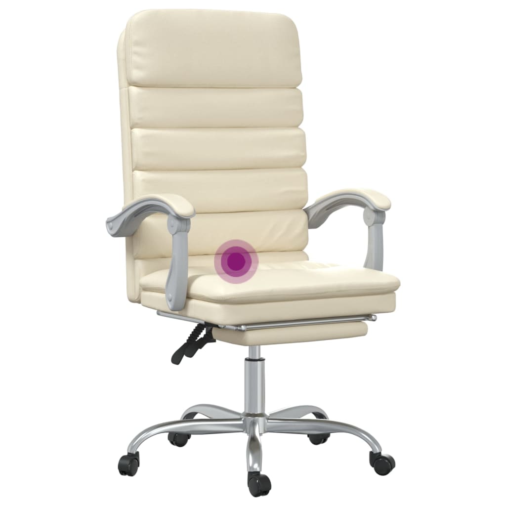 Bürostuhl mit Massagefunktion Schwarz Kunstleder