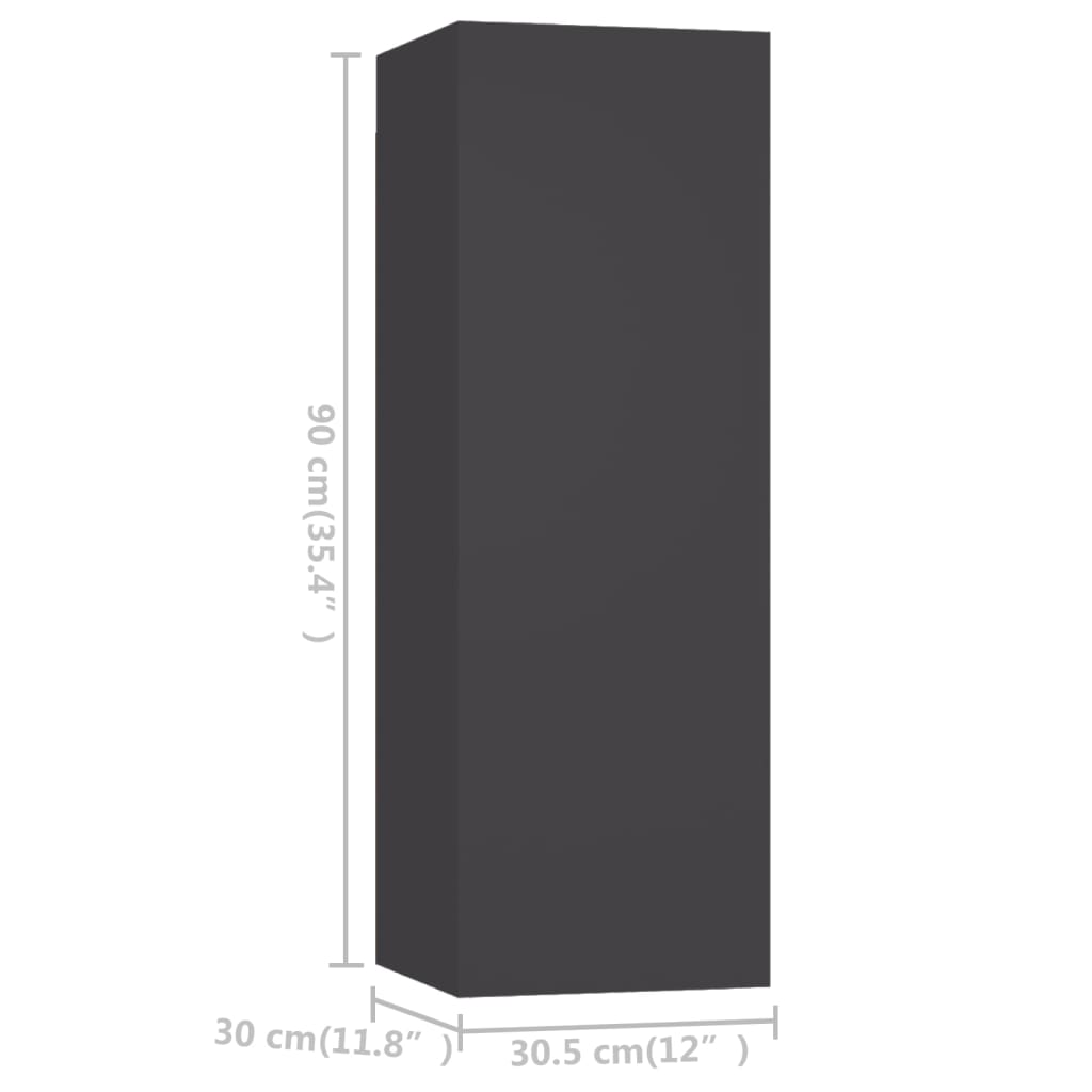 4-tlg. TV-Schrank-Set Weiß Holzwerkstoff