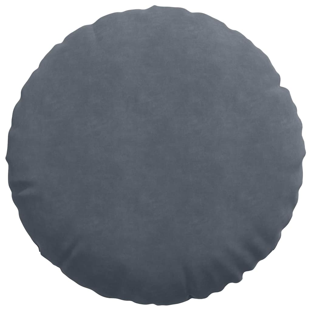 Sitzkissen 2 pcs Blau Ø30 x 13 cm Samt