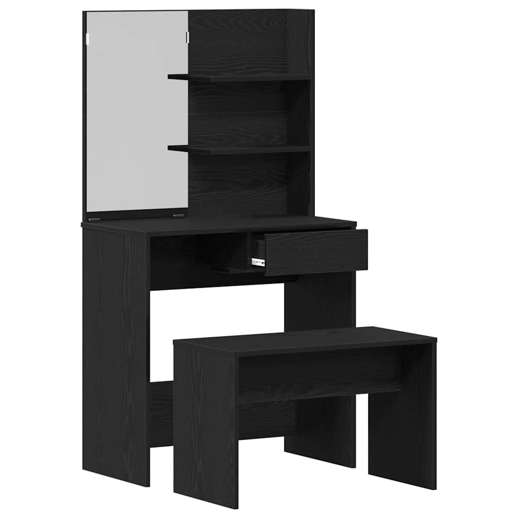 Schminktisch-Set Weiß 74,5x40x141 cm