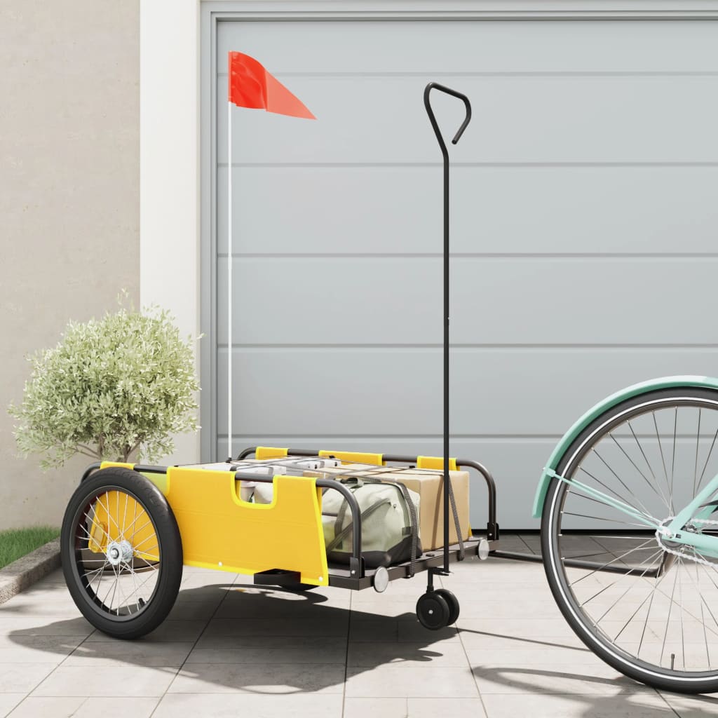 Fahrradanhänger Orange Oxford-Gewebe und Eisen