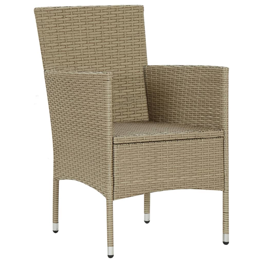 Garten-Essstühle 4 Stk. Poly Rattan Schwarz