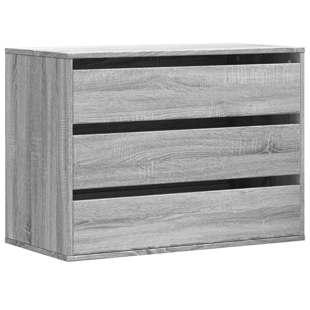 Schubladenschrank Schwarz Eichen-Optik 41 x 40 x 58 cm