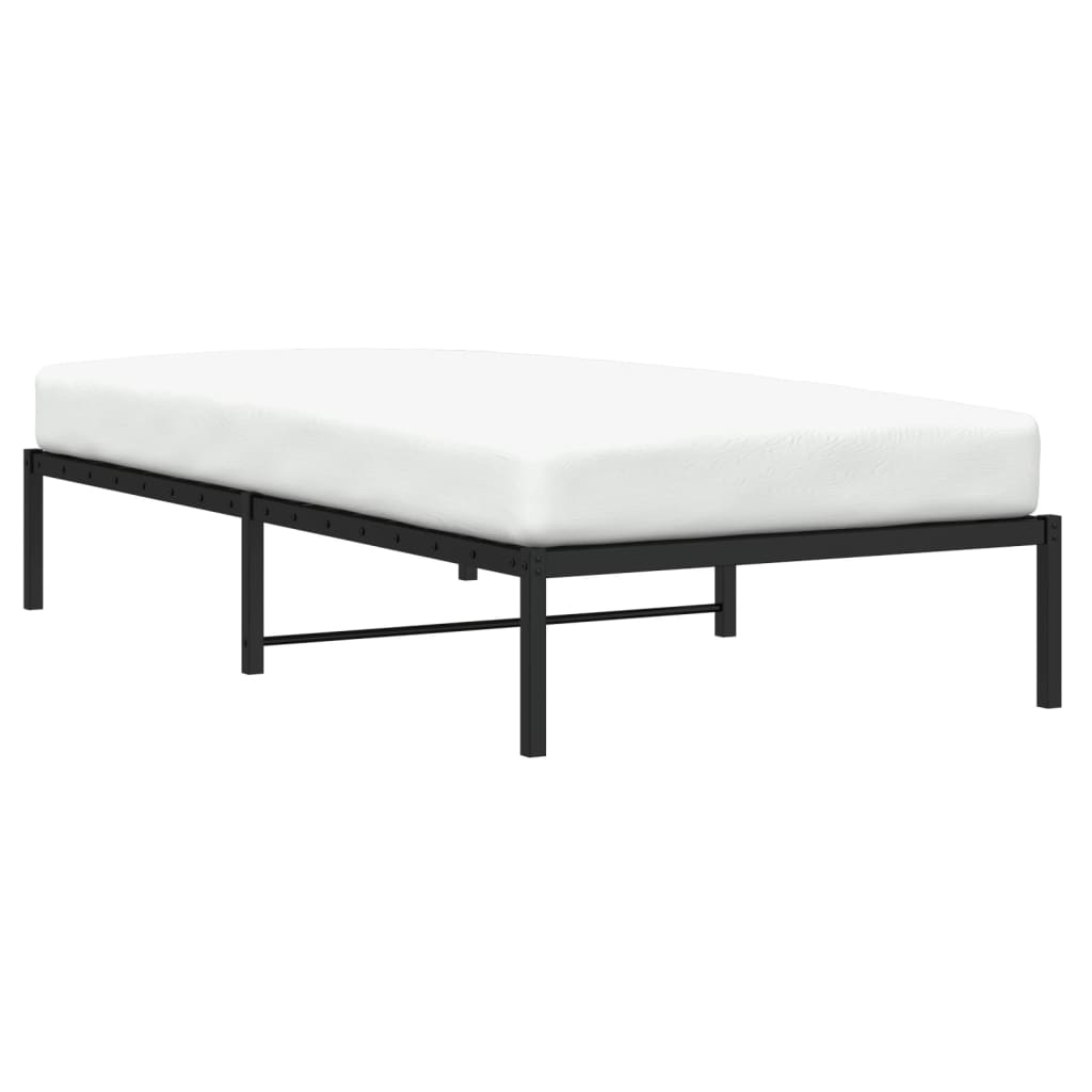 Bettgestell Metall Schwarz 75x190 cm