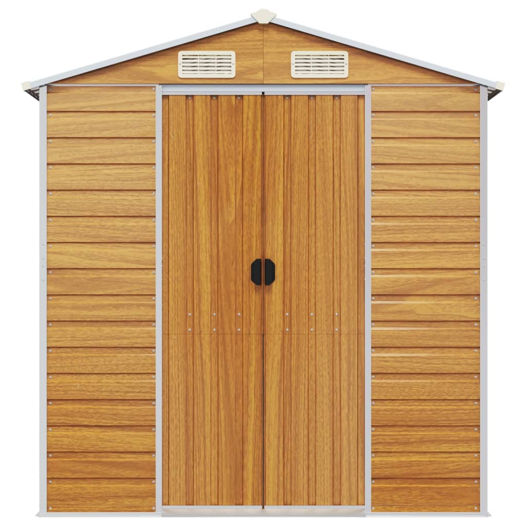 Gerätehaus Grün 191x130x198 cm Verzinkter Stahl
