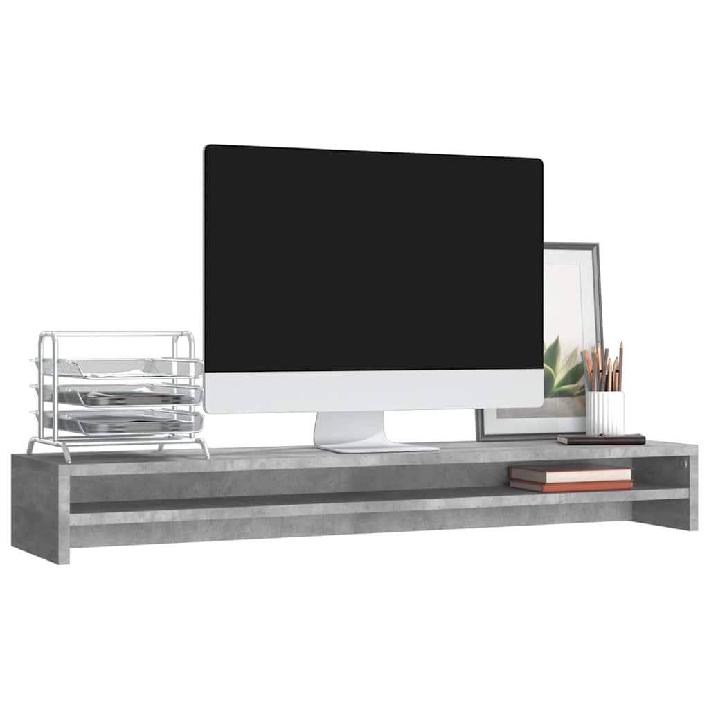 Monitorständer Weiß 100x24x13 cm Holzwerkstoff