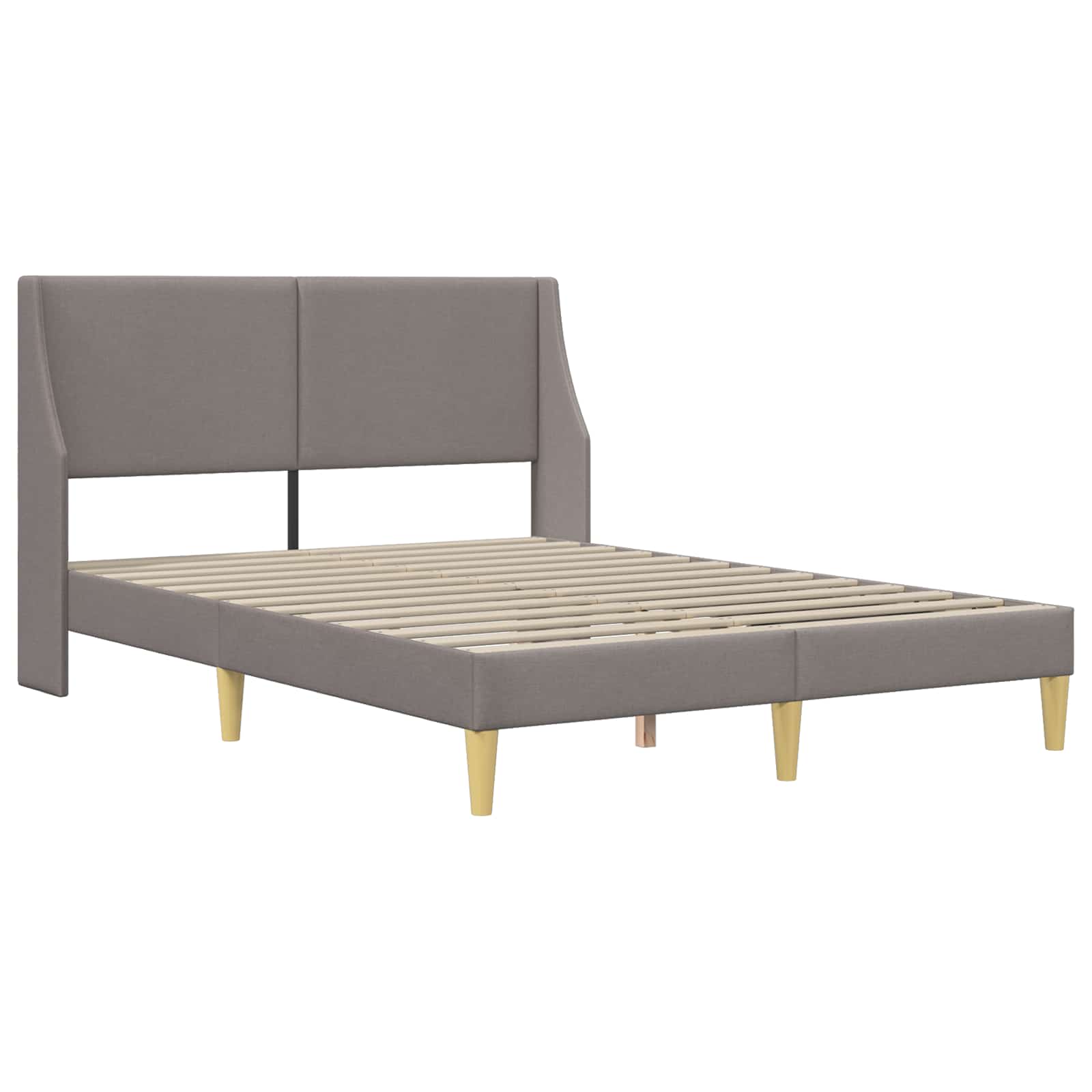 Bettgestell mit Matratze Hellgrau 80x 200 cm Polyester