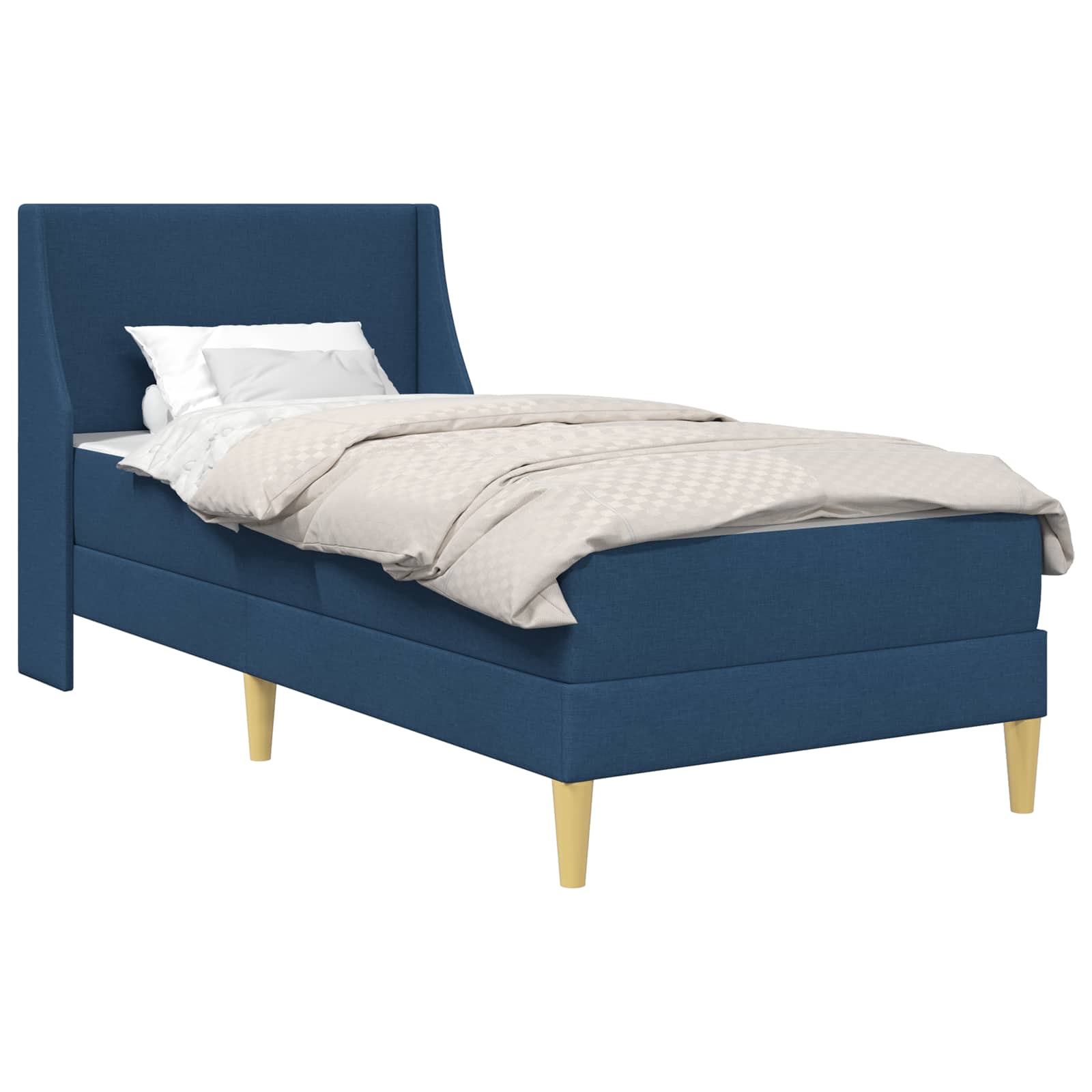 Bettgestell mit Matratze Hellgrau 80x 200 cm Polyester