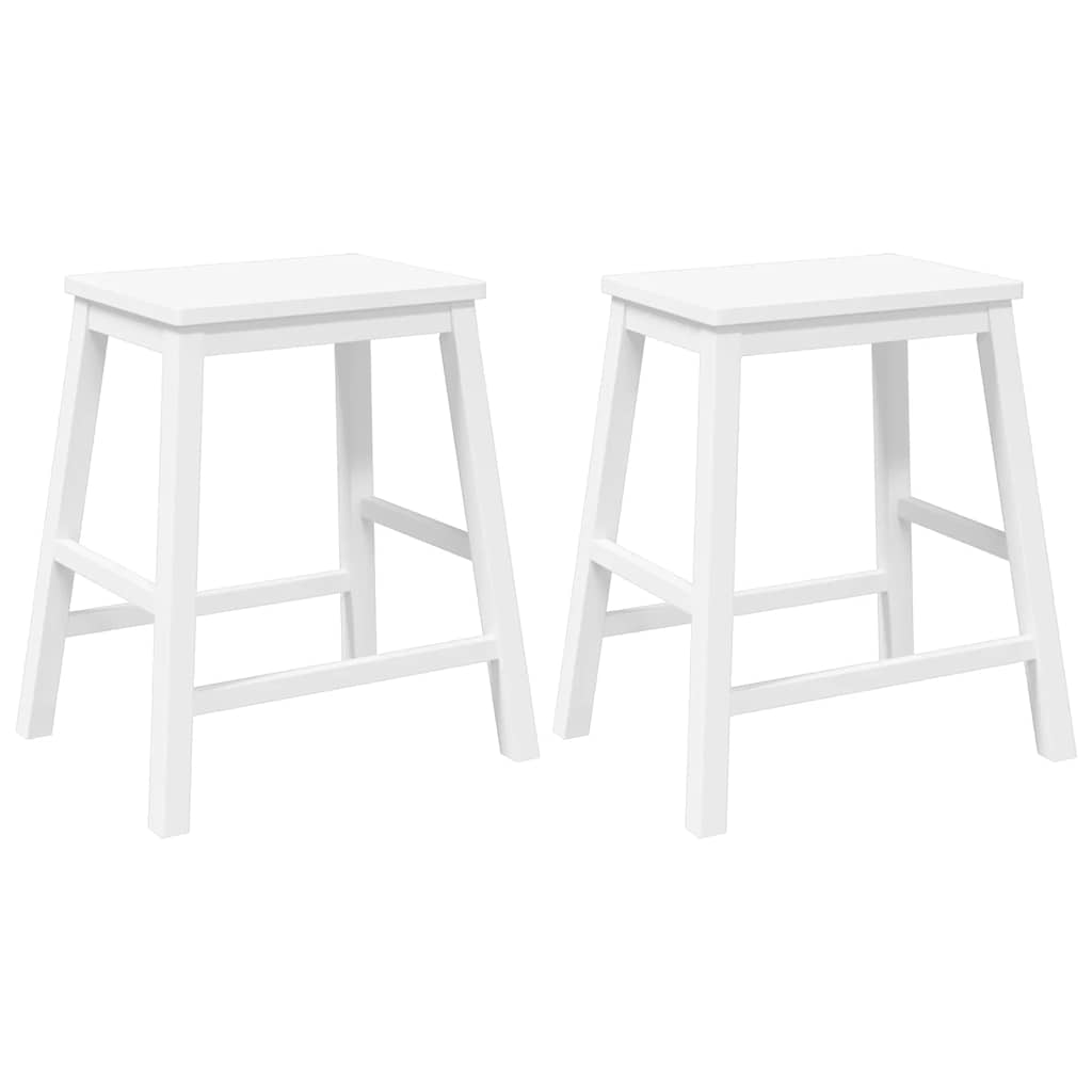 Barstühle mit Kissen 2 Stk. Braun Massivholz Gummibaum