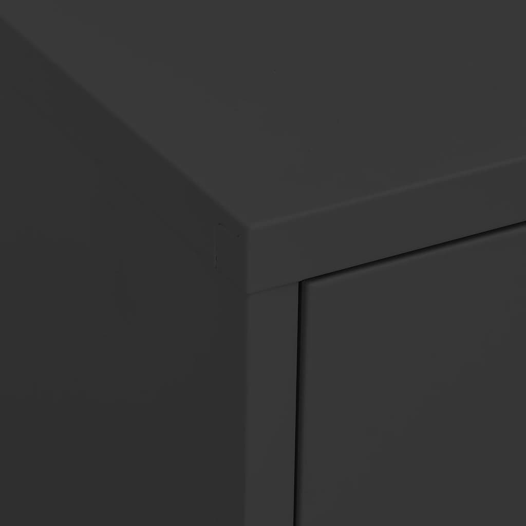Beistellschrank Olivgrün 80x35x101,5 cm Stahl