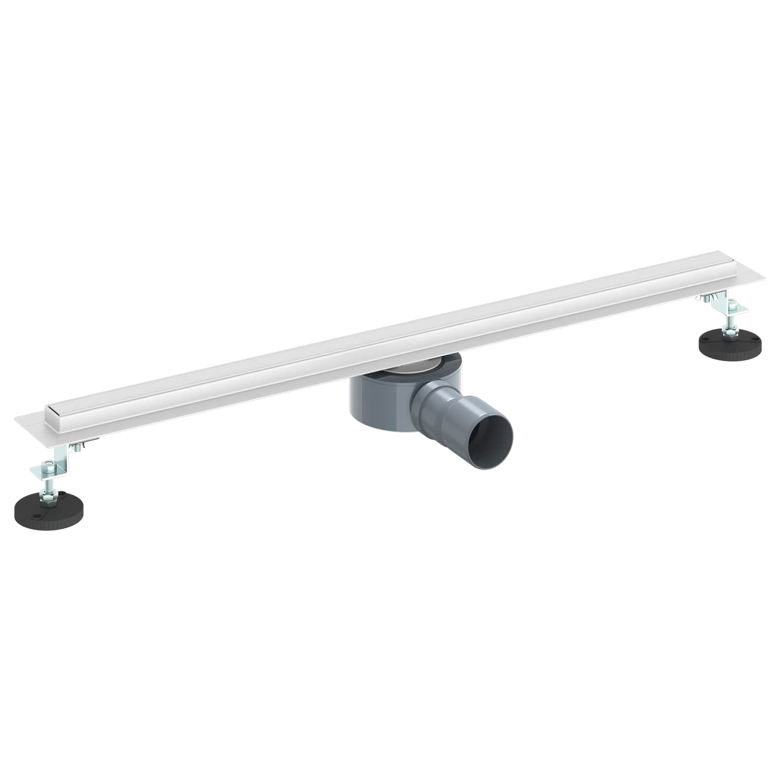 360° Duschablauf mit slim Modell Silber 50 cm Edelstahl 304