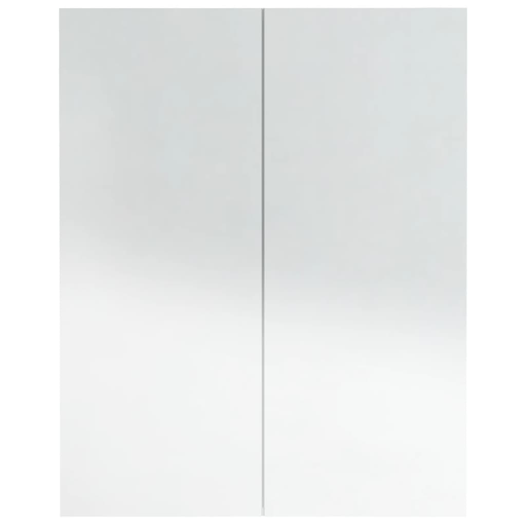 Bad-Spiegelschrank 60x15x75 cm MDF Glänzendes Schwarz