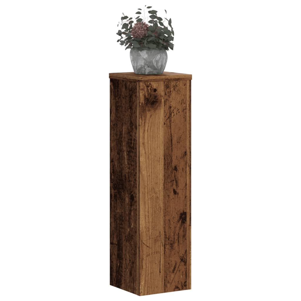 Pflanzenständer 2 Stk. Weiß 33x33x100 cm Holzwerkstoff