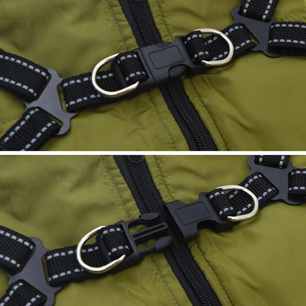 Hundemantel mit Geschirr Wasserdicht Reflektierend Lila L48