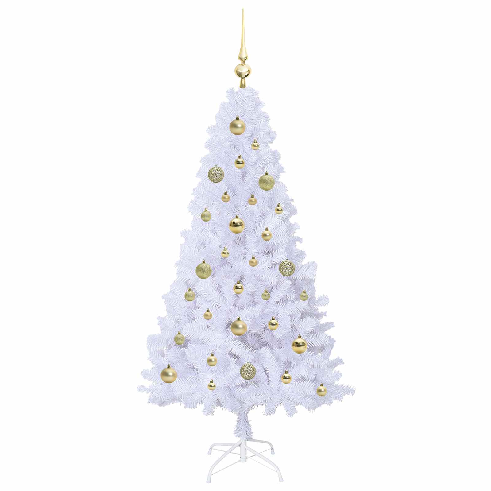 Künstlicher Weihnachtsbaum Weiß 120 cm PVC und Stahl