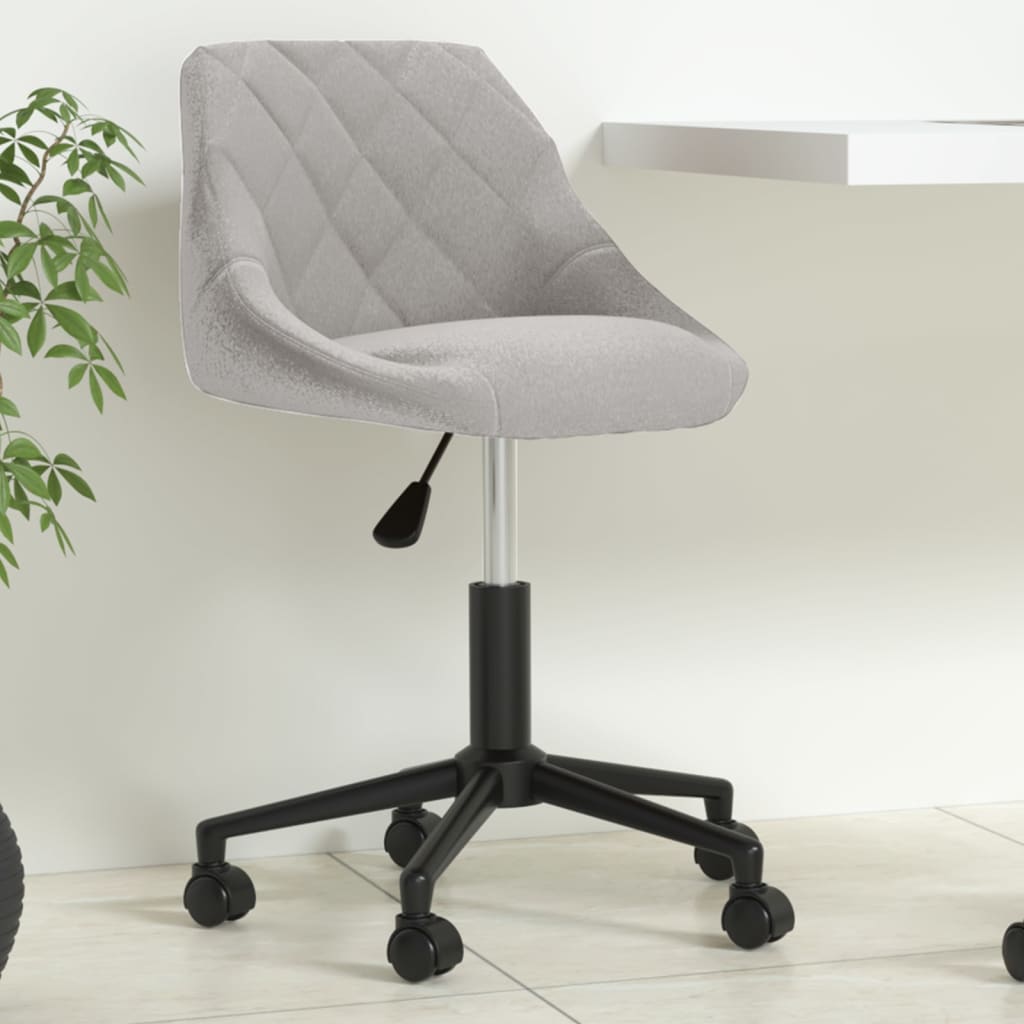 Bürostuhl Drehbar Creme Samt