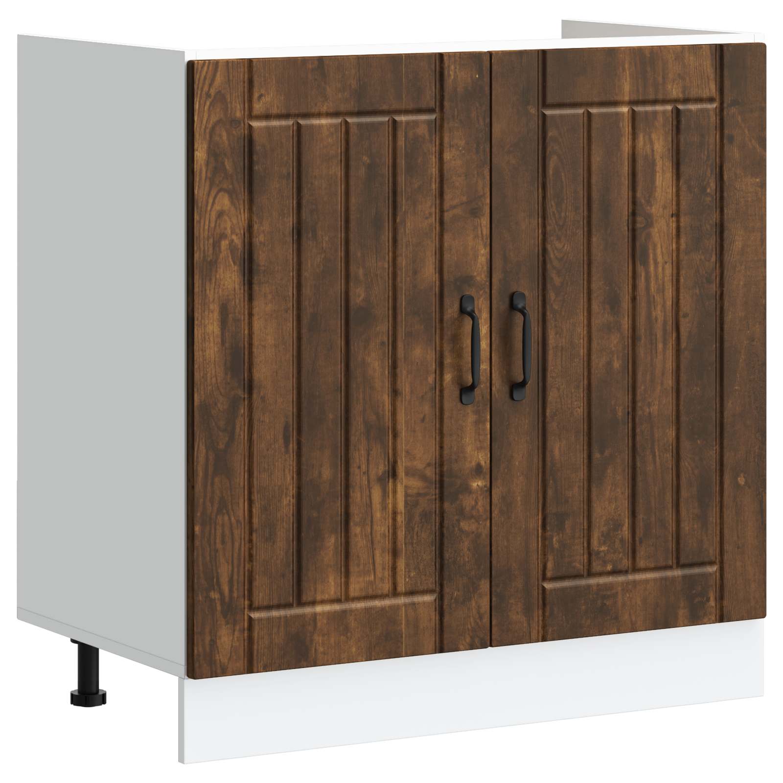 Waschbecken-Unterschrank mit Tür Lucca 2 pcs Weiß Holzwerkstoff